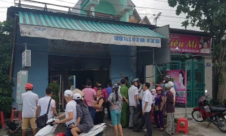 Lực lượng công an tổ chức khám nghiệm hiện trường vụ cháy