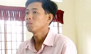 Bị cáo Hoàng tại phiên toà