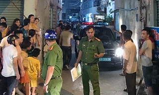 Hiện trường bị phong toả để điều tra