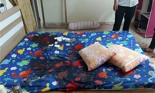 Hiện trường vụ án mạng. Ảnh: CAND