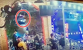 Thời điểm xảy ra tai nạn (vòng tròn đỏ). Ảnh trích xuất camera