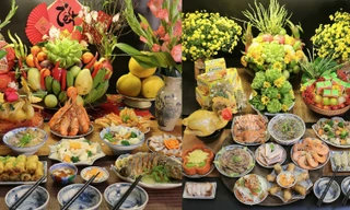 Mâm cúng, mâm cỗ Tết của mẹ đảm Hà Nội thu hút nghìn lượt like