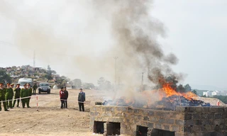 Toàn bộ số ma túy đã được đốt cháy hoàn toàn