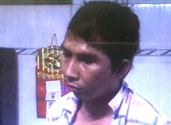 Thái Quốc Thanh lúc bị bắt. Ảnh: Công an cung cấp