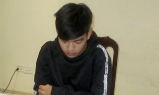  Phùng Đức Khải tại cơ quan công an. Ảnh: T.H.