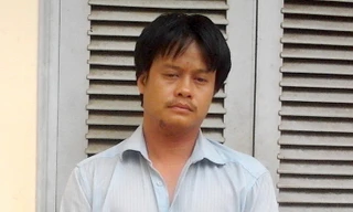 Đối tượng Đoàn Minh Phong tại cơ quan Công an.