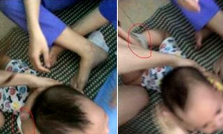 Công an lấy lời khai bảo mẫu trói tay chân, hành hung bé 14 tháng tuổi