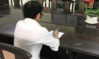 Tư Hiếu, tức Nguyễn Hoàng T. tại công an