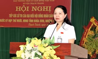 Bà Bùi Thị Mười, Phó trưởng ban Thường trực Ban Tuyên giáo Tỉnh ủy Thanh Hóa có nguyện vọng xin nghỉ hưu trước tuổi. Ảnh: dbndthanhhoa.gov.vn