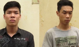 Nguyễn Duy Thành và Hoàng Gia Phúc tại cơ quan công an