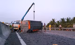 Hiện trường vụ tai nạn.
