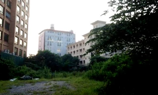 Khu dự án tòa tháp doanh nhân cỏ mọc um tùm