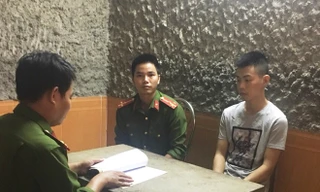 Cơ quan Công an lấy lời khai đối tượng Nguyễn Trường Giang