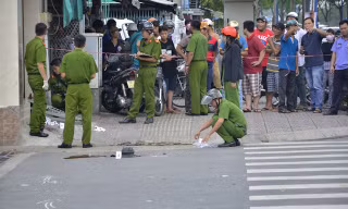 Hiện trường một vụ hỗn chiến sau va chạm giao thông trên đường ở TPHCM
