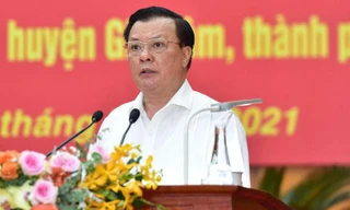 Bí thư Thành uỷ Hà Nội Đinh Tiến Dũng phát biểu tại hội nghị