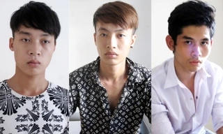 Nghi phạm Lã Tuấn Anh, nghi phạm Hoàng Ngọc Thương và nghi phạm Nguyễn Duy Chiến tại cơ quan điều tra