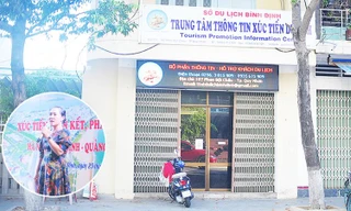 Trung tâm Thông tin xúc tiến du lịch Bình Định nơi bà Huỳnh Thị Kim Bình (ảnh nhỏ) làm việc.