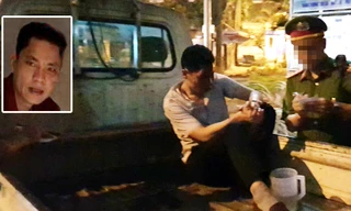 Vũ Hoàng Dương nhanh chóng bị đưa lên xe chuyên dụng của cảnh sát để tới trại tạm giam (ảnh nhỏ)