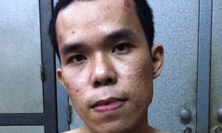 Đối tượng Vinh tại cơ quan công an. Ảnh báo Bình Định