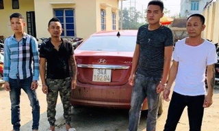 Vượng, Quân, Vinh, Côn (từ phải qua). Ảnh: Công an cung cấp