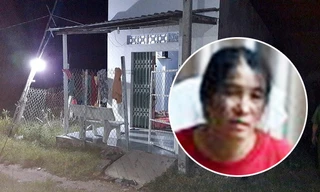 Hiện trường vụ án và nghi can Lê Thị Chanh khi bị bắt giữ