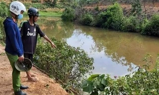 Hiện trường vụ đuối nước thương tâm.