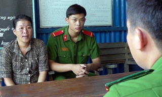 Đối tượng Hạnh tại Cơ quan Công an.