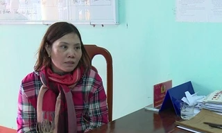 Nguyễn Thị Thúy tại cơ quan Công an