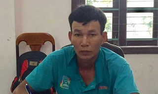 Dũng tại cơ quan điều tra. Ảnh: Công an Quảng Trị