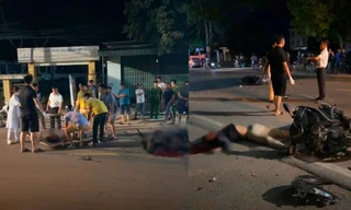 Tai nạn trước cổng bệnh viện ở Hoà Bình, 2 người tử vong