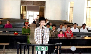 Bị cáo D. tại phiên tòa