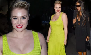 Siêu mẫu ngoại cỡ Iskra Lawrence mặc đầm tôn ngực đầy nóng bỏng