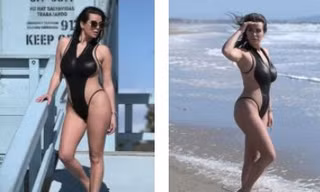 Người mẫu ngoại cỡ Ý khoe dáng phồn thực, nóng 'bỏng mắt' với áo tắm