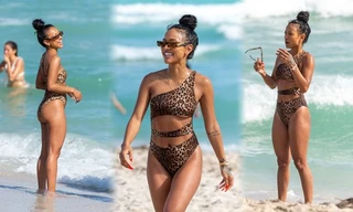 Người mẫu gốc Việt gợi cảm hút mắt ở biển