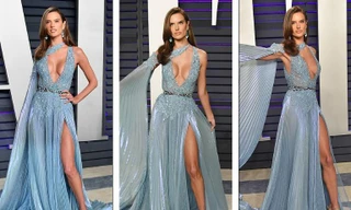 Alessandra Ambrosio khoe gần trọn vòng 1 gợi cảm với váy cắt xẻ bạo