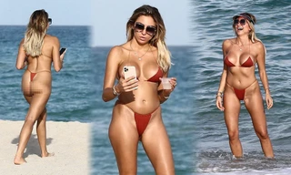 'Đỏ mặt' nhìn Khloe Terae sexy với áo tắm 2 mảnh nhỏ xíu