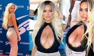 Choáng với cách khoe vòng 1 'siêu khủng' quá phản cảm của Lindsey Pelas