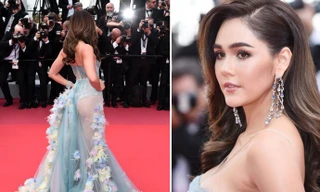 ‘Mỹ nhân đẹp nhất Thái Lan’ mặc váy xuyên thấu, khoe nội y ở Cannes