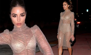 Hoa hậu Hoàn vũ Olivia Culpo mặc xuyên thấu, lộ dáng đẹp như tạc tượng với nội y