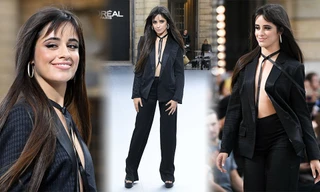 Giọng ca "Havana" tạo dáng thần thái tự tin mặc dù không phải là người mẫu chuyên nghiệp.