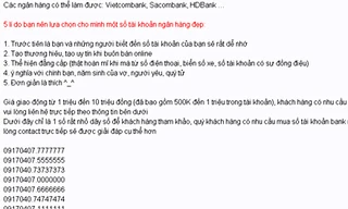 Rao bán tài khoản ngân hàng 'độc' làm quà Tết