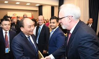 Thủ tướng Nguyễn Xuân Phúc gặp gỡ các doanh nghiệp hàng đầu Mỹ. Ảnh:VGP