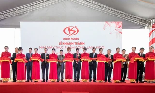 Lãnh đạo Tập đoàn KIDO cắt băng khánh thành Nhà máy Thực phẩm đông lạnh KIDO 