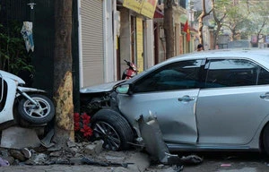 Chiếc xe gây tai nạn thảm khốc.