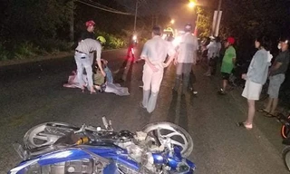 Xe máy đâm nhau trực diện, 2 người tử vong