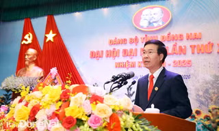 Ông Võ Văn Thưởng, Uỷ viên Bộ Chính trị, Trưởng Ban Tuyên giáo T.Ư dự chỉ đạo Đại hội. 