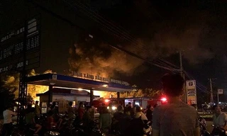 Hiện trường trạm xăng