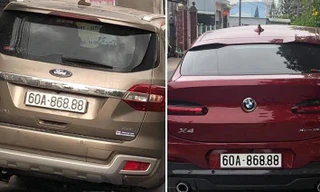 2 ô tô cùng mang một biển số 'siêu đẹp' 