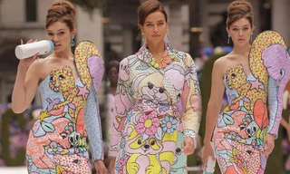 Gigi Hadid catwalk cùng bình sữa, đọ dáng với Irina Shayk