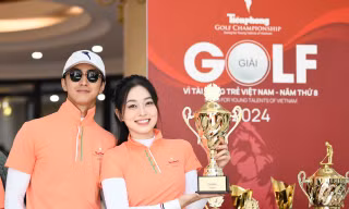 Bình An- Phương Nga và dàn người đẹp rạng rỡ ngày thi đấu Tiền Phong Golf Championship